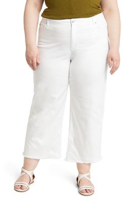 Eileen Fisher High Waist Crop Wide Leg Jeans in White