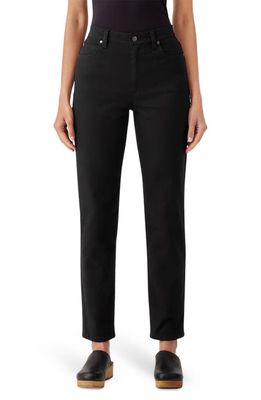 Eileen Fisher High Waist Slim Fit Jeans in Black