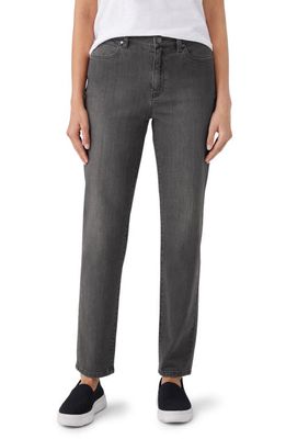Eileen Fisher High Waist Slim Fit Jeans in Carbon