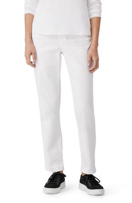 Eileen Fisher High Waist Slim Fit Jeans in White