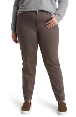 Eileen Fisher High Waist Slim Fit Stretch Organic Cotton Pants in Rye