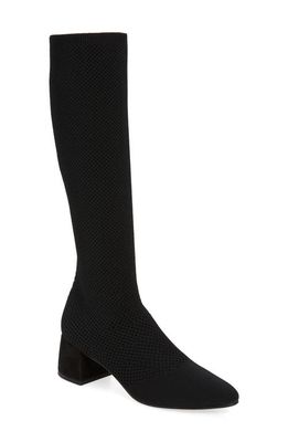 Eileen Fisher Innis Stretch Knit Knee High Boot in Black