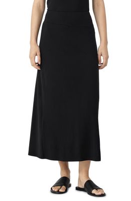 Eileen Fisher Jersey A-Line Skirt in Black