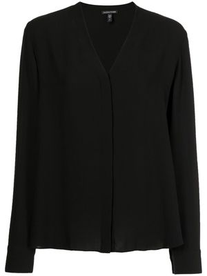 Eileen Fisher long-sleeve silk shirt - Black