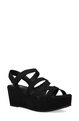 Eileen Fisher Mazy Slingback Platform Wedge Sandal in Black