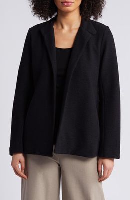 Eileen Fisher Organic Cotton Blend Jacquard Jacket in Black