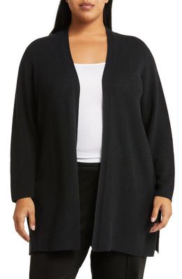 Eileen Fisher Organic Cotton Longline Cardigan in Black
