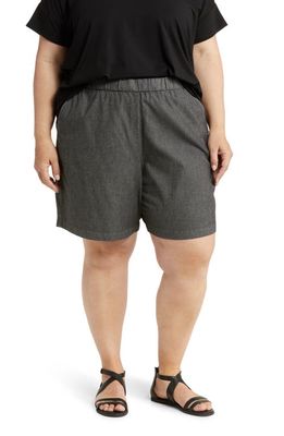 Eileen Fisher Organic Cotton Shorts in Dark Grey