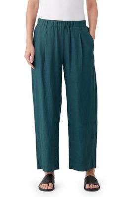 Eileen Fisher Organic Linen Lantern Ankle Pants in Pacifica