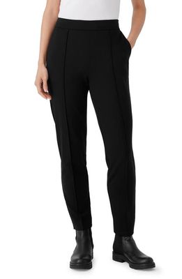 Eileen Fisher Pintuck Pleat Tapered Ankle Pants in Black