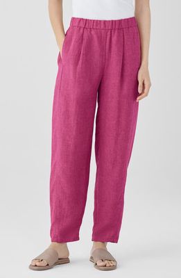 Eileen Fisher Pleated Linen Ankle Lantern Pants in Geranium at Nordstrom, Size Xx-Small