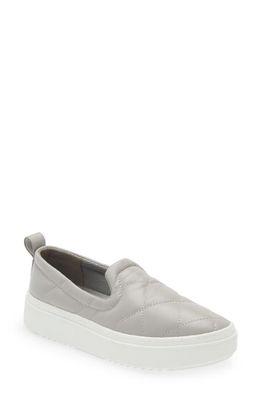 Eileen Fisher Poem Quilted Leather Slip-On Sneaker in Cloud