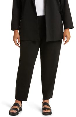 Eileen Fisher Ponte Tapered Ankle Pants in Black