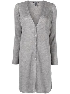 Eileen Fisher ribbed organic linen cardigan - Grey