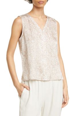 Eileen Fisher Silk & Organic Cotton Sleeveless Top in Bramble