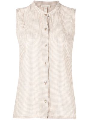 Eileen Fisher sleeveless button-up shirt - Brown