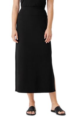 Eileen Fisher Slim Fit Midi Skirt in Black