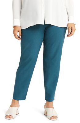 Eileen Fisher Slim Knit Ankle Pants in Pacifica