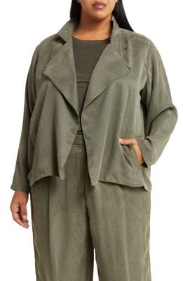 Eileen Fisher Stand Collar Jacket in Grove