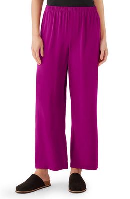 Eileen Fisher Straight Leg Silk Ankle Pants in Rhapsody at Nordstrom, Size X-Small