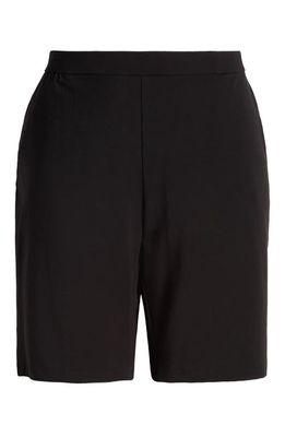Eileen Fisher Stretch Organic Cotton Walking Shorts in Black