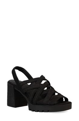 Eileen Fisher Tally Strappy Slingback Platform Sandal in Black