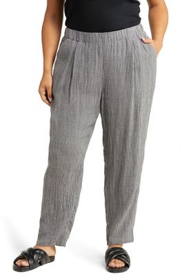 Eileen Fisher Tapered Organic Linen Ankle Pants in Geyser