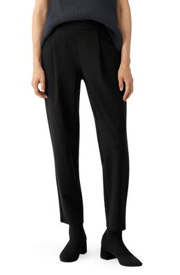 Eileen Fisher Tapered Ponte Ankle Pants in Black