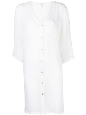 Eileen Fisher V-neck button-up shirt - White