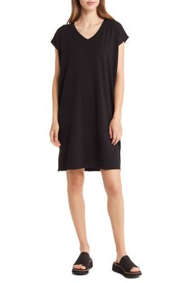 Eileen Fisher V-Neck Dress in Black