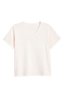 Eileen Fisher V-Neck Organic Cotton T-Shirt in Crystal Pink