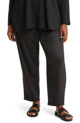 Eileen Fisher Wool Tapered Ankle Pants in Charcoal
