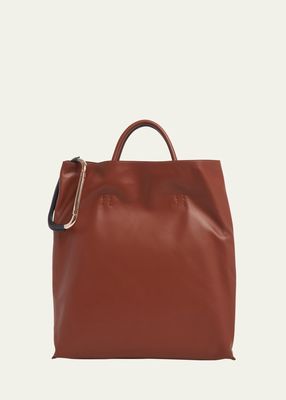 Eileen North-South Leather Tote Bag