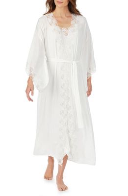 Eileen West Ballet Satin Robe in Winter White 