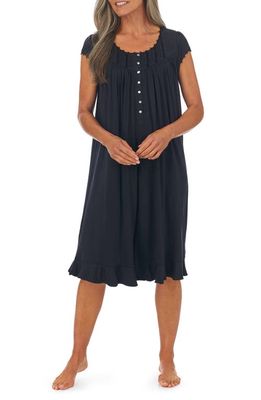 Eileen West Cap Sleeve Waltz Nightgown in Black