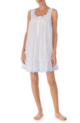 Eileen West Embroidered Lace Cotton Chemise in Blutrim