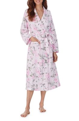 Eileen West Floral Quilted Robe in Rose Fl