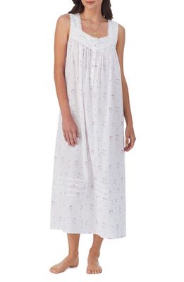 Eileen West Floral Sleeveless Nightgown in Rosebud Print