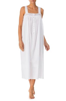Eileen West Julia Sleeveless Cotton Ballet Nightgown in White