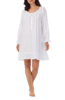 Eileen West Long Sleeve Cotton Nightgown in White