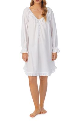 Eileen West Ruffle Cotton Nightgown in White
