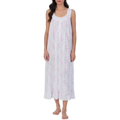 Eileen West Sleeveless Ballet Nightgown in Pink Floral 