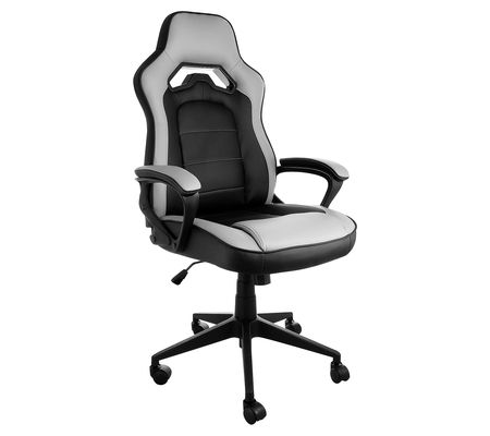Elama Adjustable Faux Leather Gaming Chair - Gray