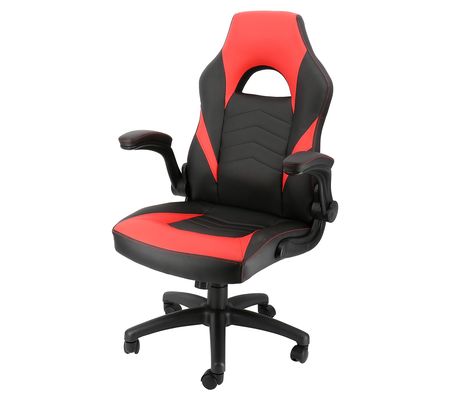 Elama Adjustable Faux Leather Gaming Chair - Red/Black