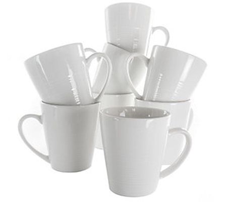 Elama Amie 8-Piece 12-oz Porcelain Mug Set