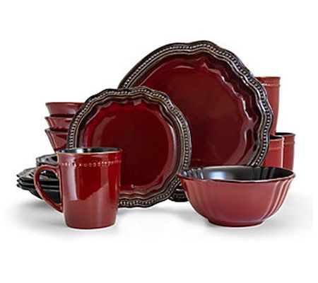 Elama Regency 16-Piece Stoneware Dinnerware Set