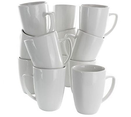 Elama Riley 12-Piece 12-oz Porcelain Mug Set