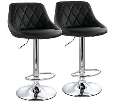 Elama Stitched Bar Chair - Set of 2