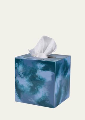 Elan Boutique Tissue Box Cover, Blue