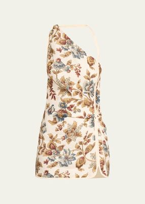 Eleanora Floral Asymmetric Mini Dress